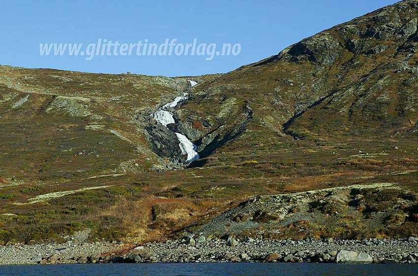 Fra Bygdin mot Høystakkfossen en flott høstdag.