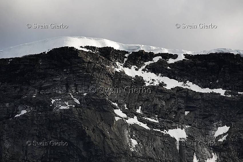 The north wall of Glittertind, Norways second highest mountain, as seen from Trollsteineggje. Jotunheimen National Park. Norway.