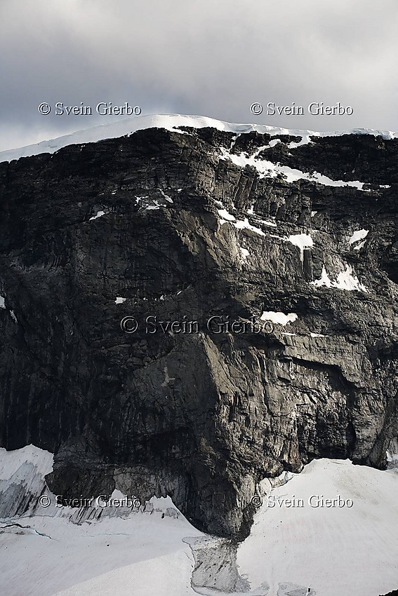 The north wall of Glittertind, Norways second highest mountain, as seen from Trollsteineggje. Jotunheimen National Park. Norway.