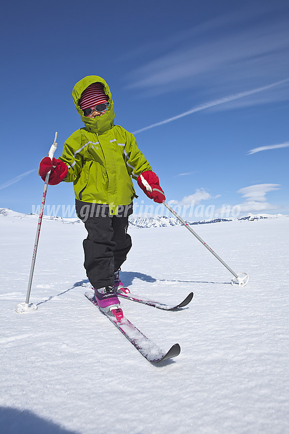 Liten skiløper på Valdresflye.