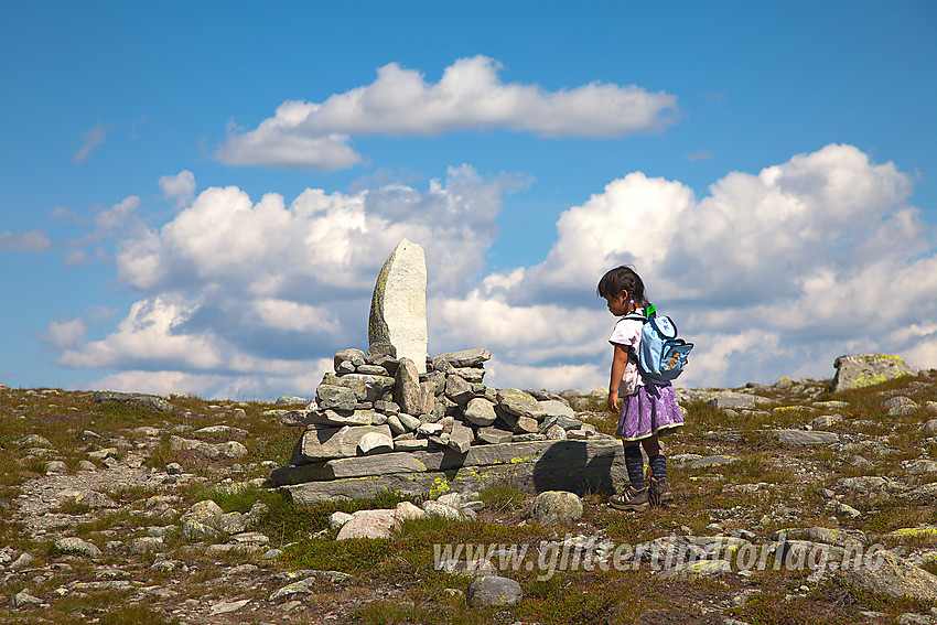 I skaret mellom Båtskardberge og Heklefjellet på stien fra Båtskardstølane mot Gravolskampen. En av mange merkede turstier i nærheten av Beitostølen.