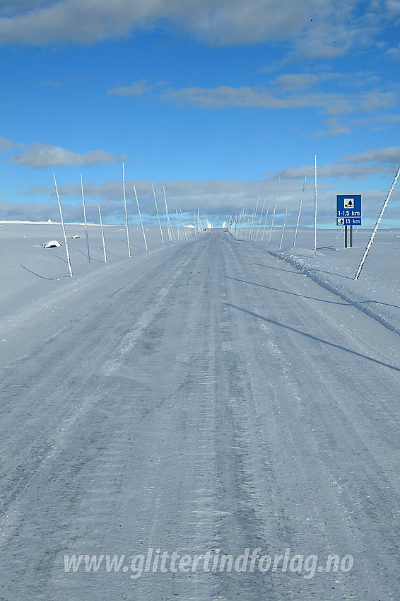 I vinterens spede begynnelse på Valdresflye.