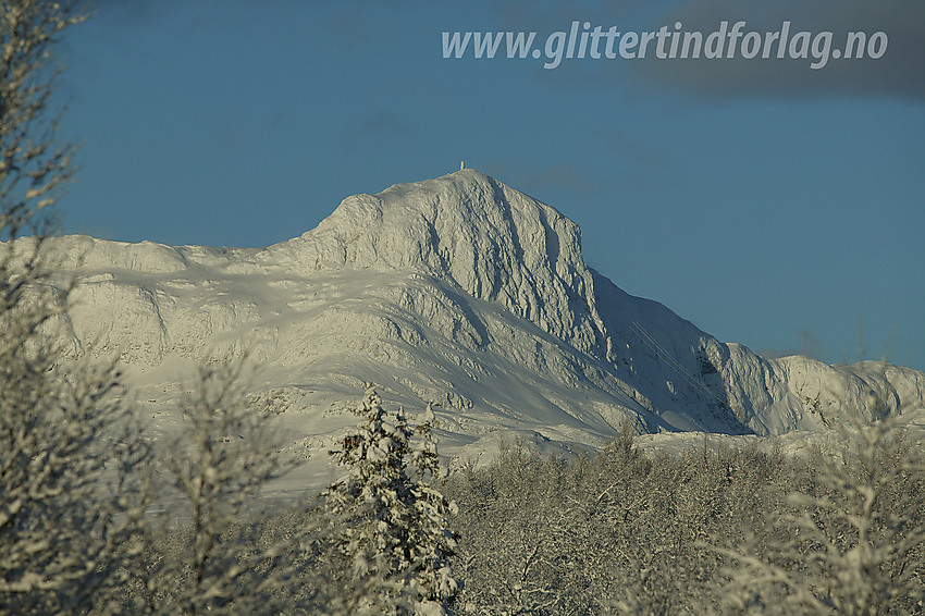 Fra riksveien mellom Beitostølen og Garli med telelinse mot Bitihorn (1607 moh).