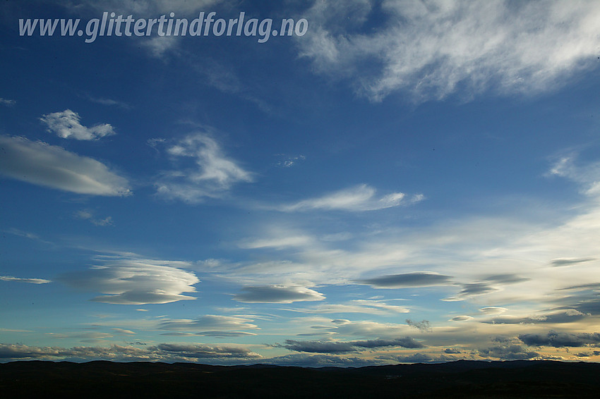 På Maklausfjellet med stilig himmel.