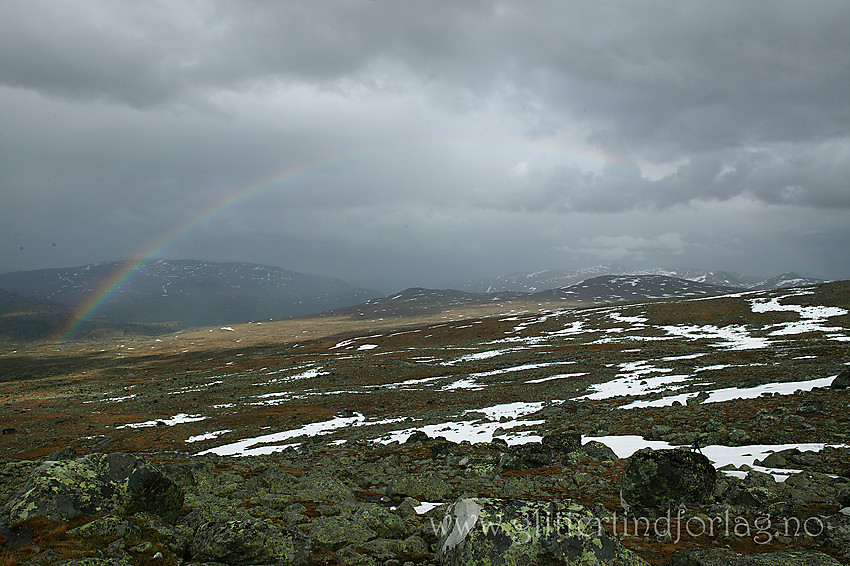 Regnbue over Valdresflye.