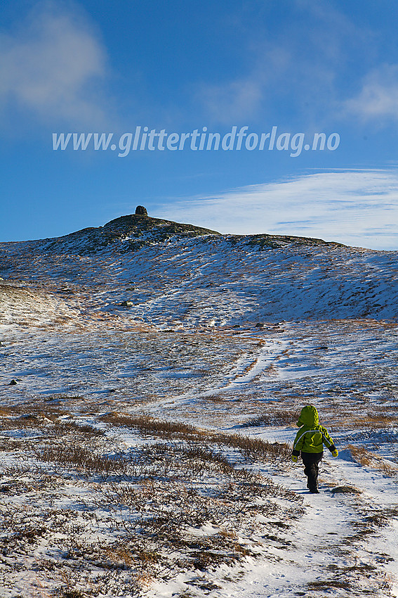 Mot Nystølsvarden (1295 moh) på Golsfjellet fra vest.