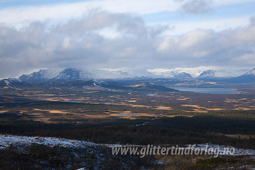 Utsikt fra Nystølsfjellet mot bl.a. Tisleifjorden.