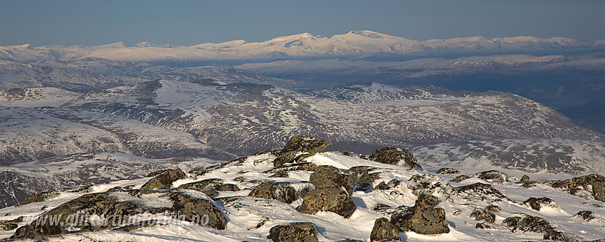 Fra Stornubben i Øst-Jotunheimen mot Dovrefjell.