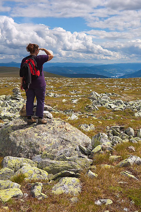 På Slettefjellet i Vang med utsikt nedover Slidredalen.