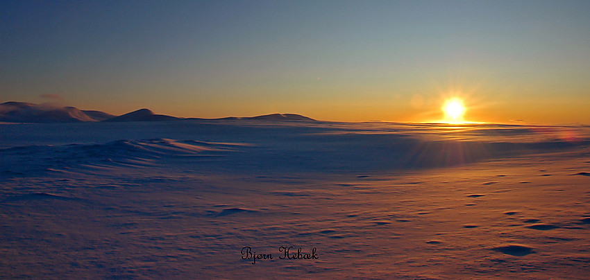 Soloppgang på Valdresflya