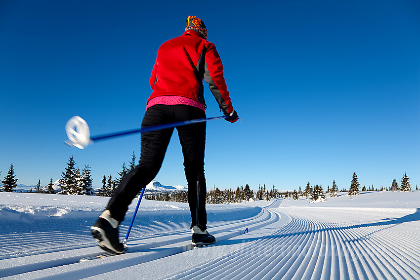 Nypreparert skiløype like ovenfor Dalen parkering på Tansbergrunden.