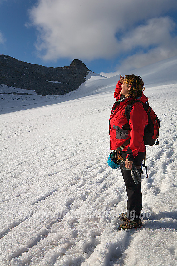 Der hvor vi nettopp var, Uranostinden, betraktes fra Uranosbreen en liten stund senere.