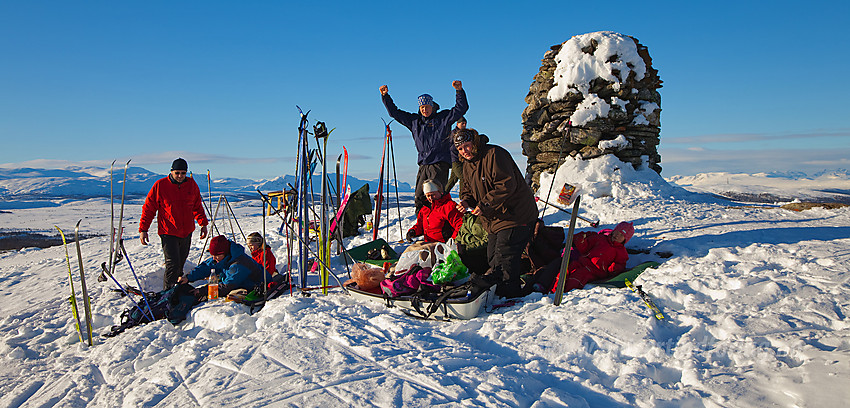 Pause med grilling på toppen av Syni (1137 moh) i Nord-Aurdal.