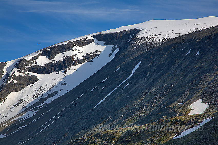 Glittertinden (2464 moh) sett fra Steinbudalen.