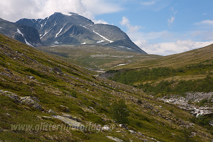 Rondslottet (2178 moh) sett fra Langglupdalen.