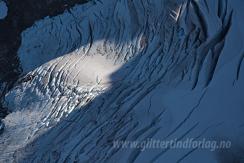 Fra Dyrhaugsryggen mot en del av Skagastølsbreen.