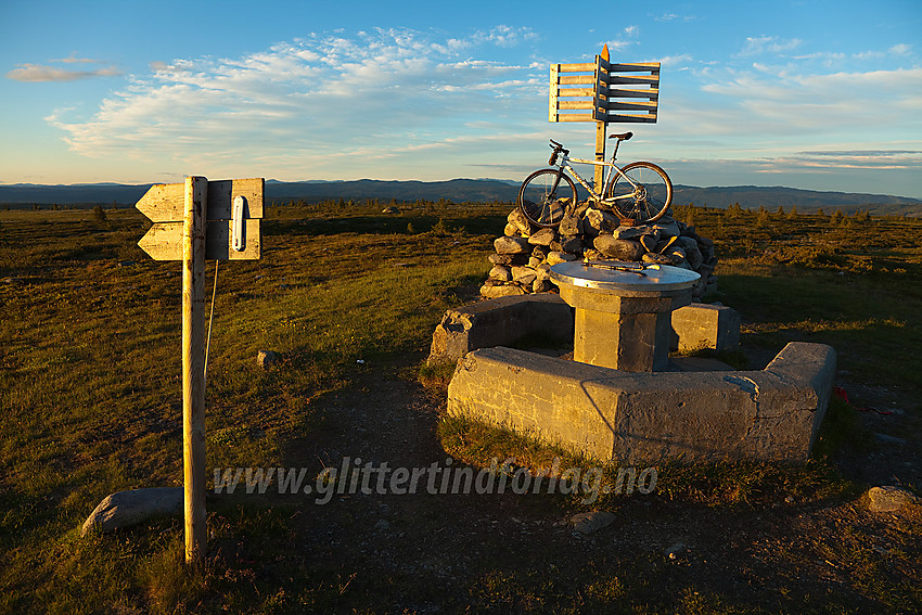 På toppen av Gribbehaugen (1057 moh) i Nord-Aurdal en sommerkveld.