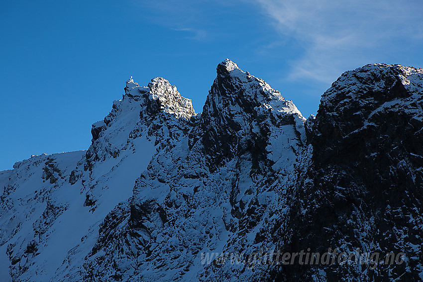 Dyrhaugsryggen sett fra nord med Store Dyrhaugstinden (2147 moh) litt til venstre for midten.