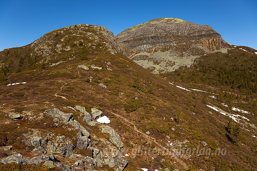 Kalvemellen (1136 moh) og Rundemellen (1345 moh).