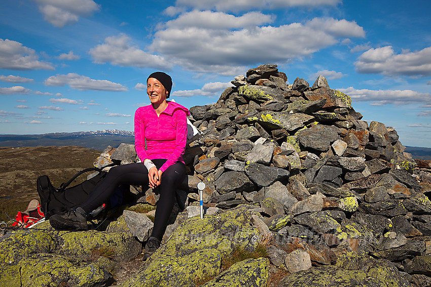 Pause ved varden på Binnhovdknatten (1165 moh).