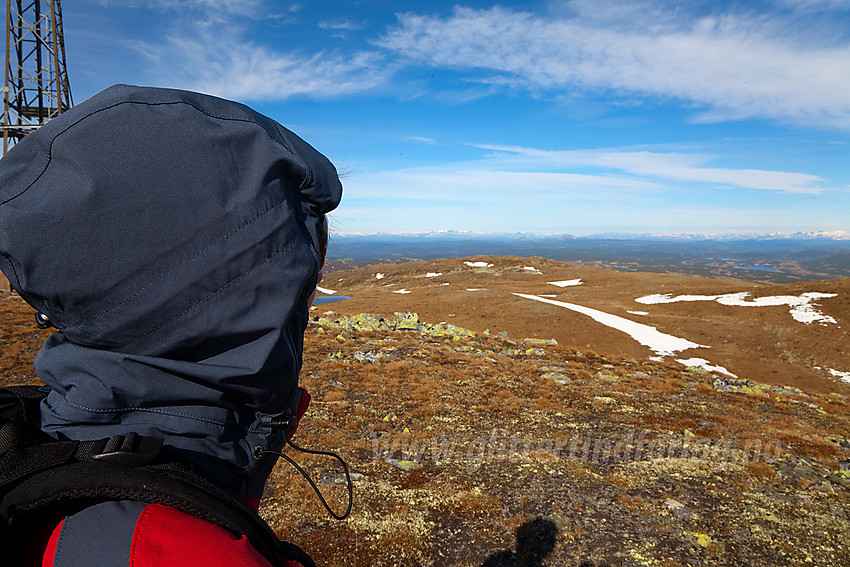 Utsikt fra Spåtind (1414 moh) nordvestover.