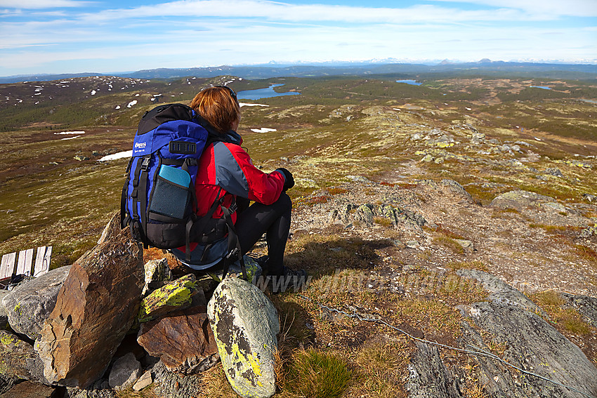 Pause på "1197-høyden" på retur fra Spåtinden mot Feplassen.