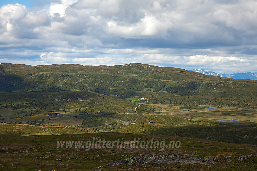 Fra Rauddalsfjellet mot Nystølsfjellet (1295 moh).