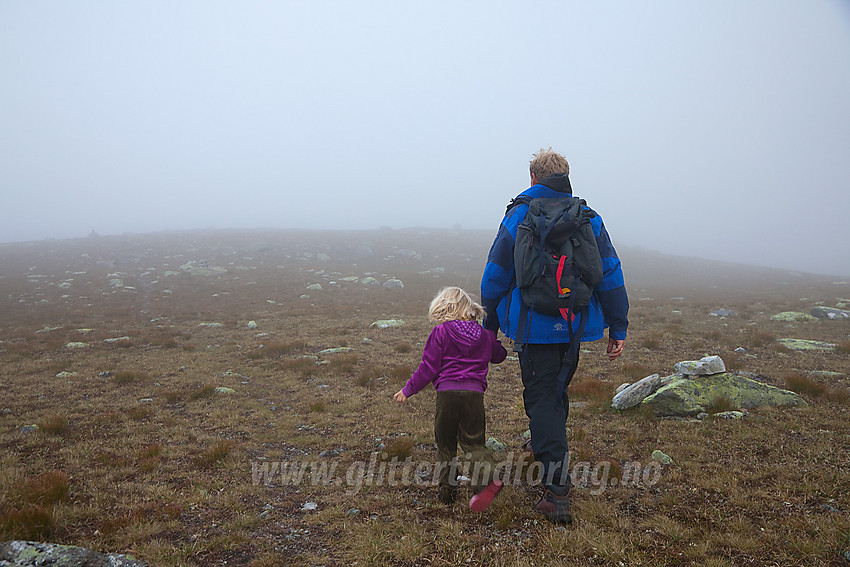 Tåkevandring på Skreddalsfjellet i Øystre Slidre.