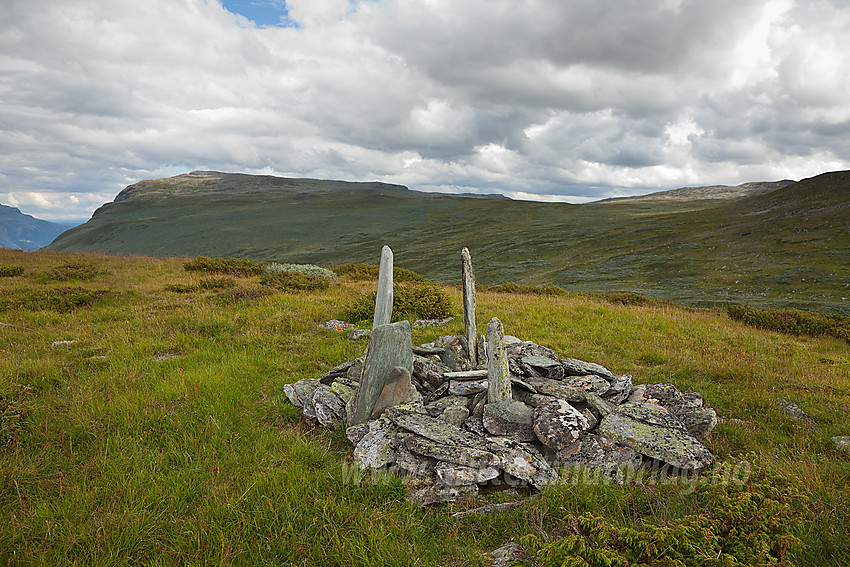 På vei til Vardhovdtinden. Skjøld/Bergsfjellet i bakgrunnen.