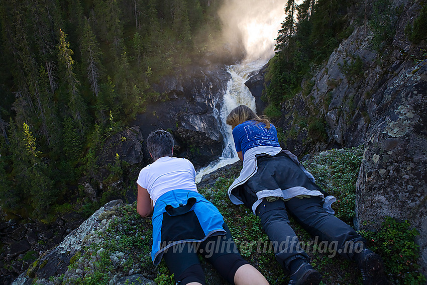 Ved fossefall i Høleraelva i Sør-Aurdal.