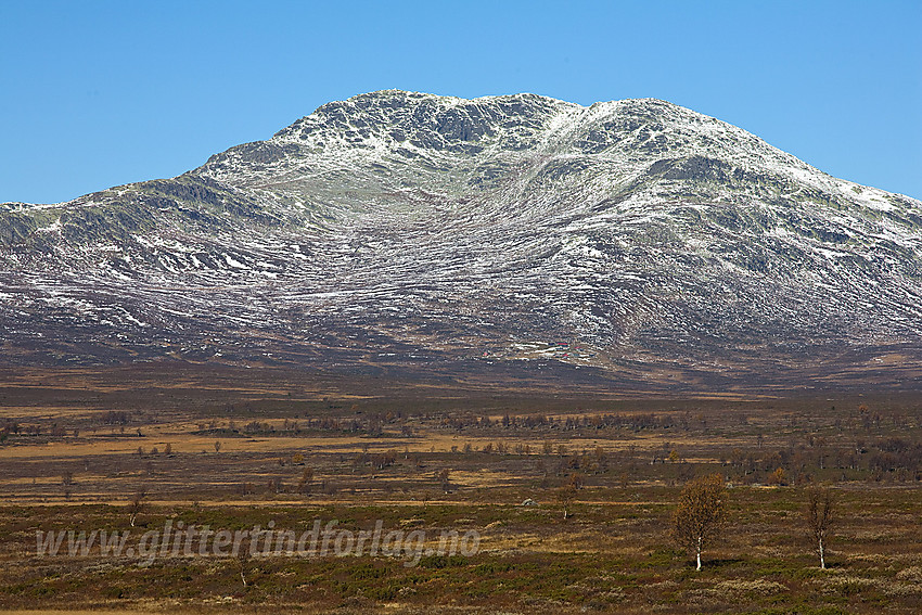 Skaget (1685 moh) med flyene i sørøst i forgrunnen.