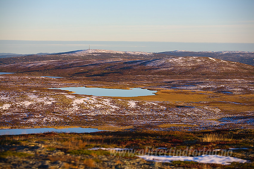 Fra Rennefjellet med telelinse via Tisturptjernet bortover mot Ålfjellet (1140 moh).