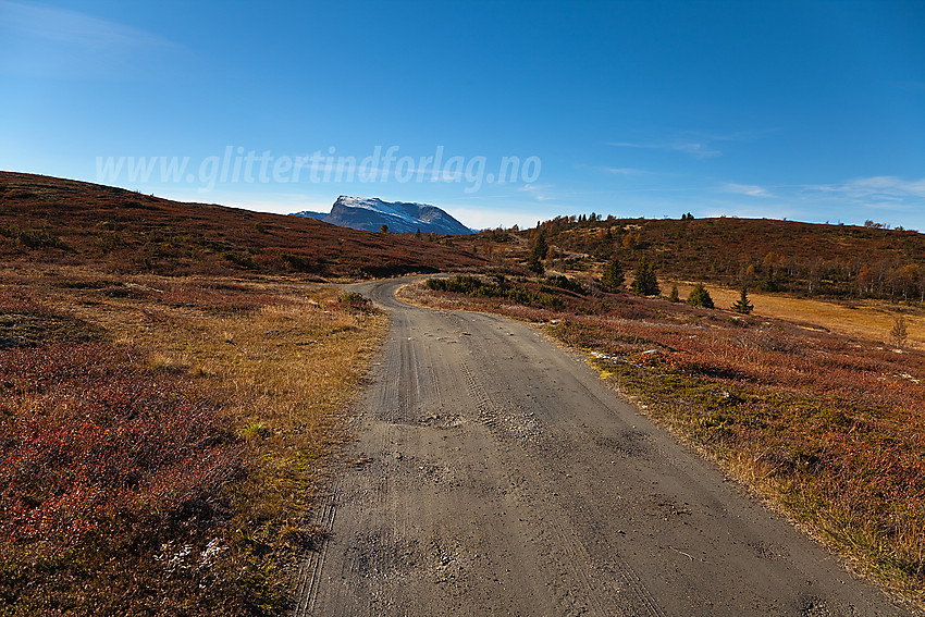 På veien fra Grindaheim mot Langehage ved Nørdre Syndin. I bakgrunnen ses Grindane.