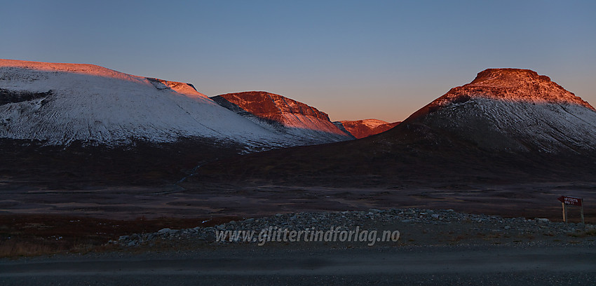 Fra Smådalsfjellet mot Ranastongi (1900 moh), Klanten (1768 moh) og Smådalen.