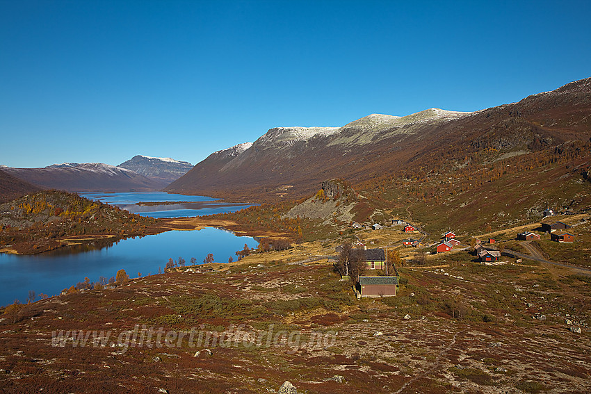 Fra Strøshovda mot Strø, Strøstjern, Helehovda og Helin. Gilafjellet til høyre i bildet.