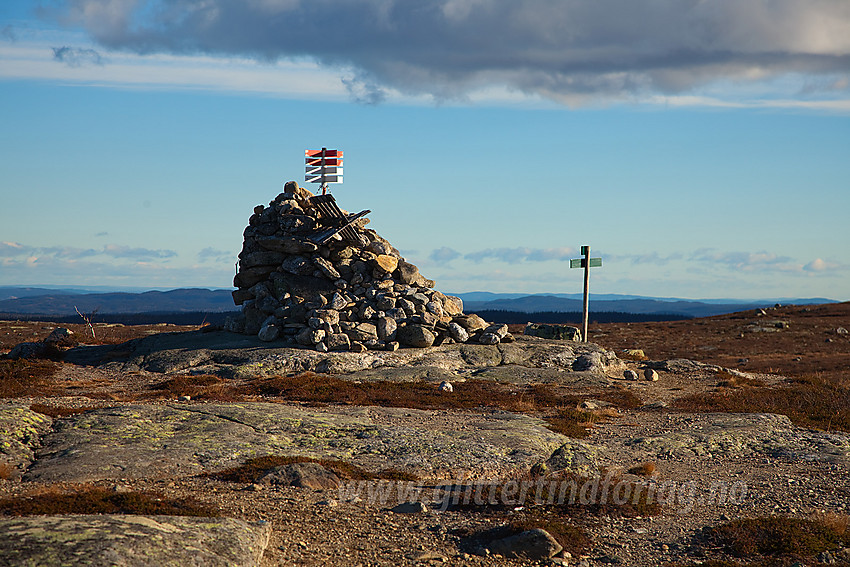 Ved toppen på Høgdefjellet (1055 moh) i Sør Aurdal.