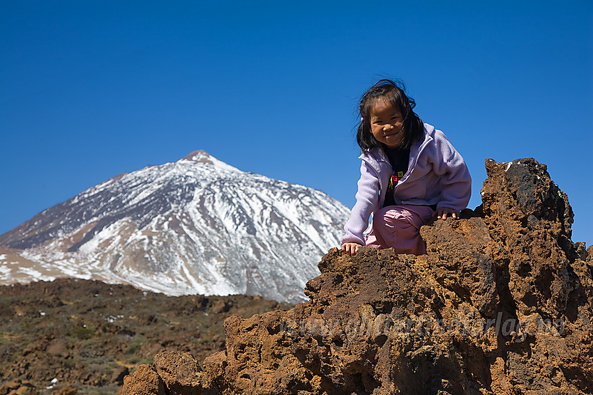 På vulkanske steiner foran Teide (3718 moh).