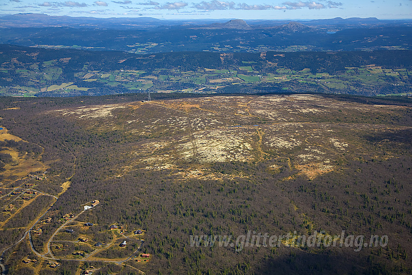 Ålfjell (1140 moh), like ved Vaset, sett fra lufta.