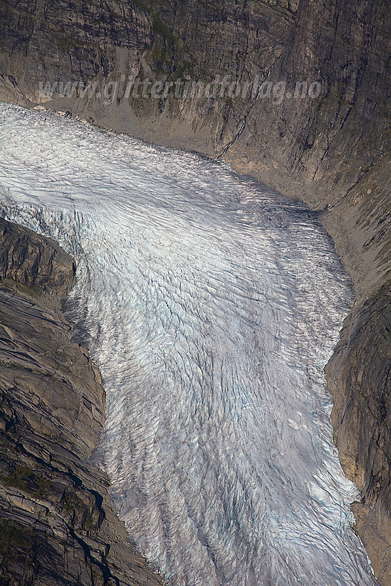 Nigardsbreen, brearm på Jostedalsbreen. Detaljbilde.