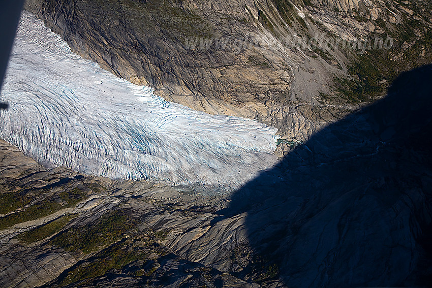 Nigardsbreen, brearm på Jostedalsbreen. Detaljbilde.