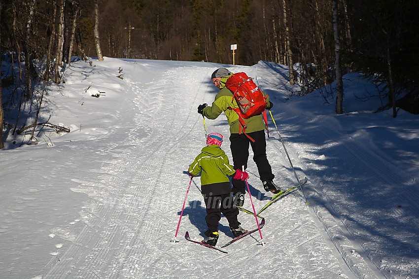 På vei mot Skardåsen fra Skrautvål skisenter.