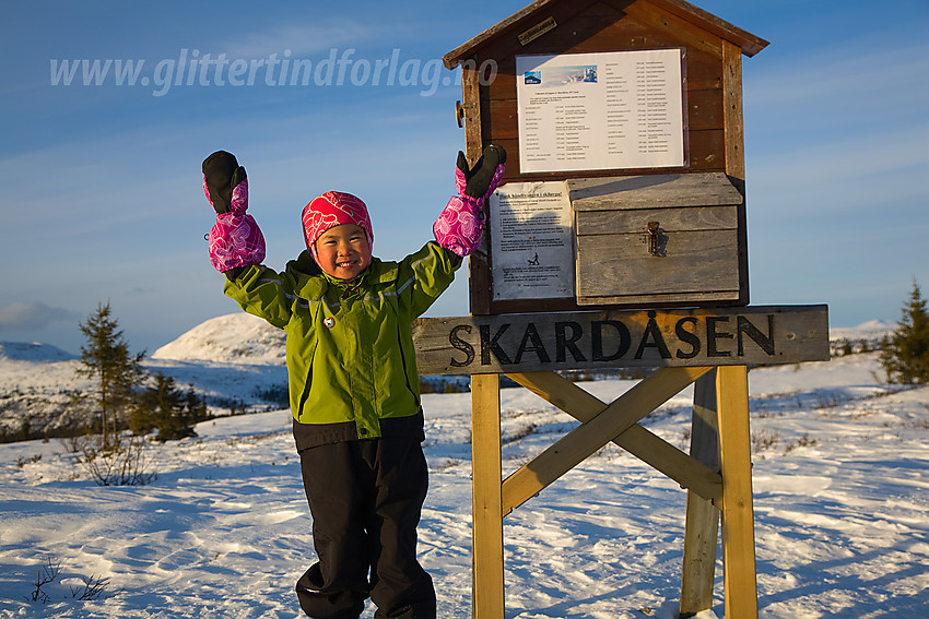 På toppen av Skardåsen (1071 moh).