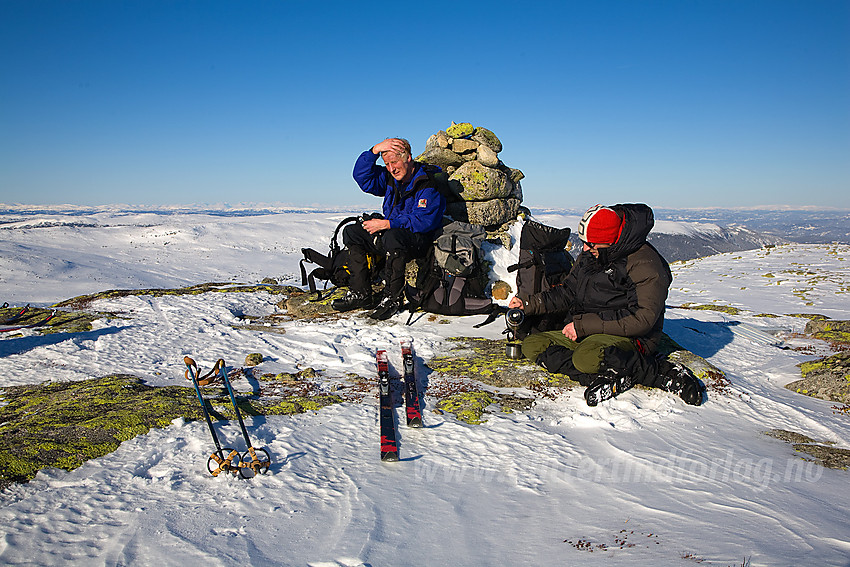 På toppen av Ørneflag (1243 moh) i Vassfaret og kommunetopp i Sør-Aurdal.