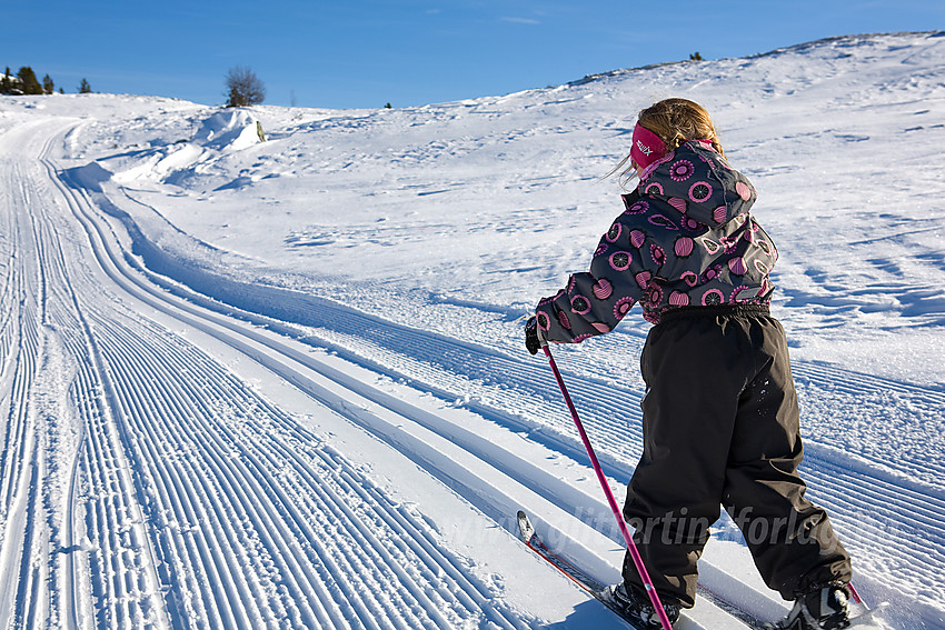 På vei oppover Smørlifjellet i Nord-Aurdal.