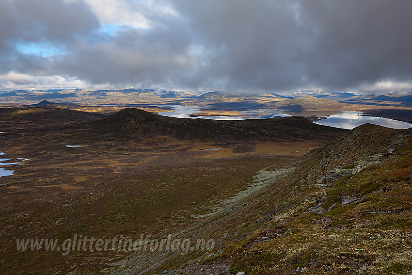 Fra Buatinden mot Klanten, Sandvatnet og Kaldfjorden.