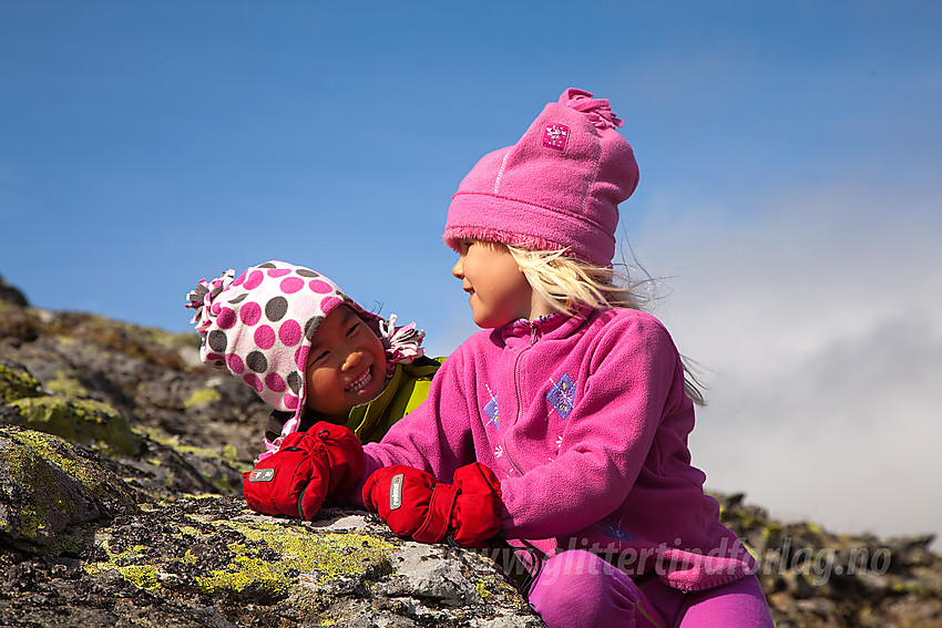 Turvenner tar seg en kort pause oppunder Fossebrea i Ål.