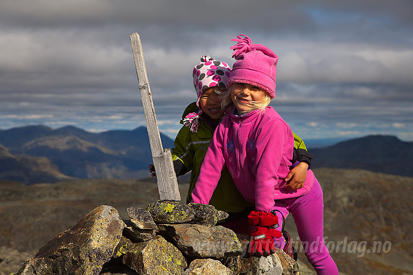 På toppen av Fossebrea i Ål. Hemsedalsfjell i bakgrunnen.