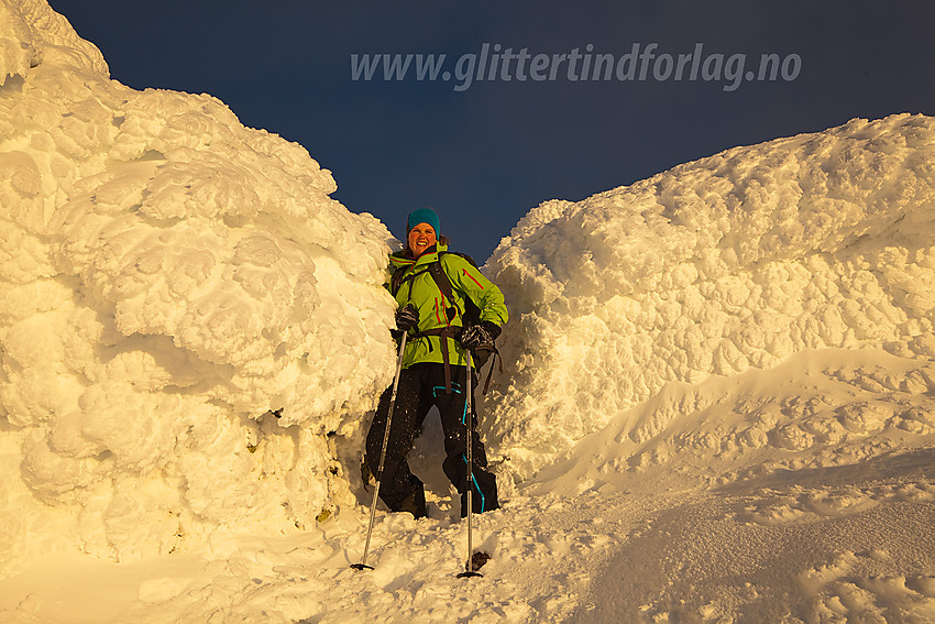 På vei opp mot Skaget gjennom et landskap av de vakreste snøskulpturer.