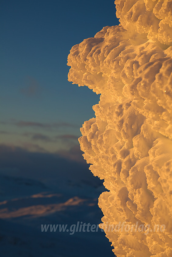 Snøskulptur oppunder Skaget.