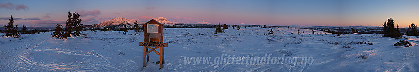 Panoramautsikt fra Skardåsen på julaften.